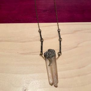 Quartz Moon Necklace
